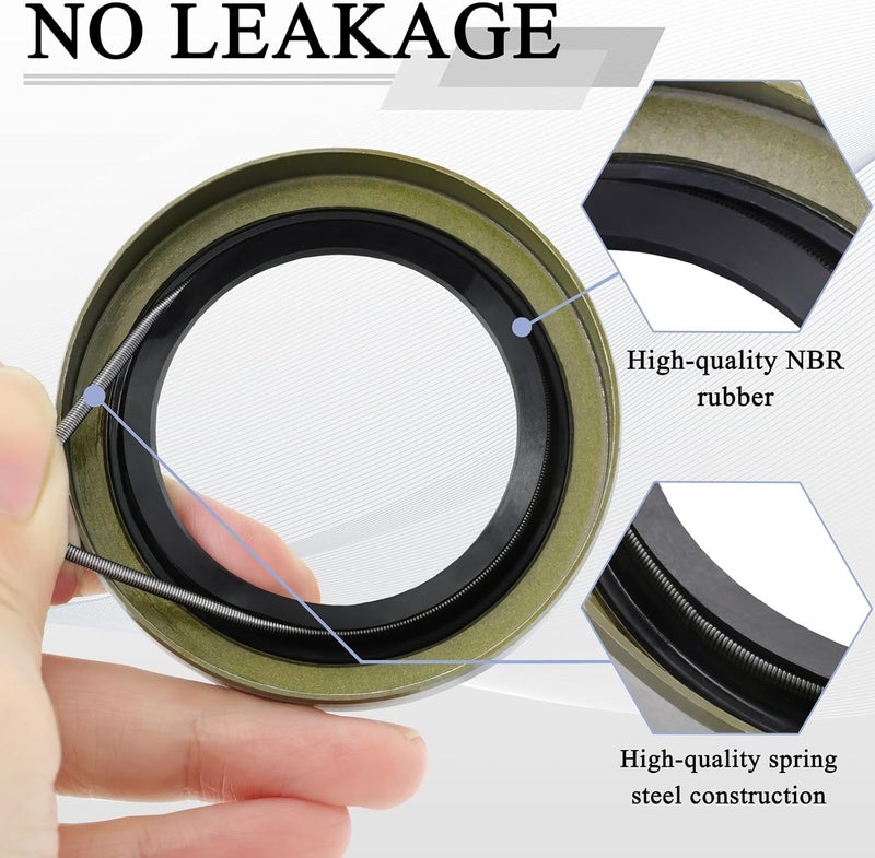 TiciKim 4Pcs Trailer Axle Hub Wheel Grease Seals with 4Pcs Cotter Pins Replace for Dexter 010-019-00 (10-19) Transcom 171255TB National 473336, ID 1.719'' x OD 2.565'' Double Lip Seals, 3500 lbs #84 Spindle - Image 3